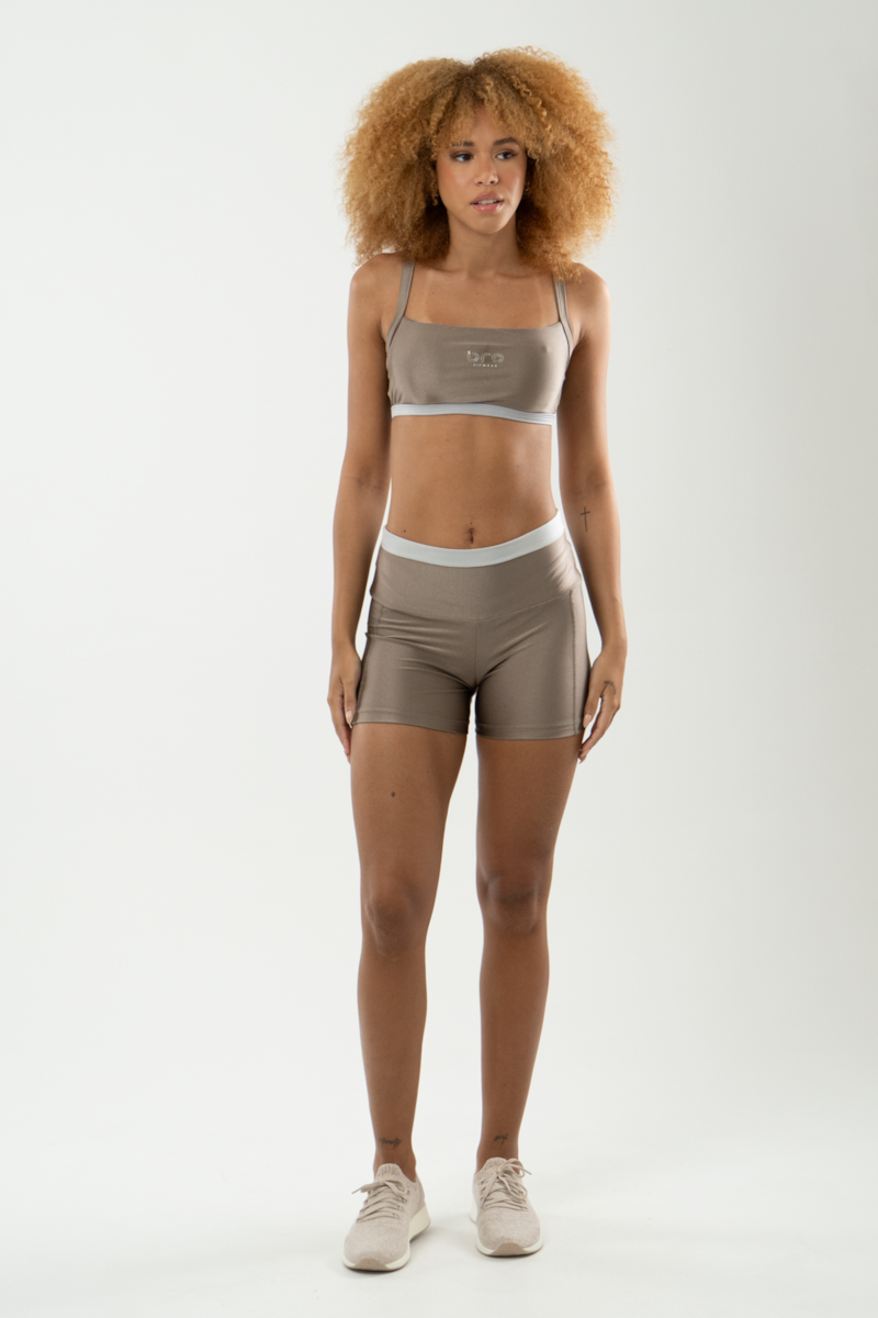 SHORT FITNESS MARRONE