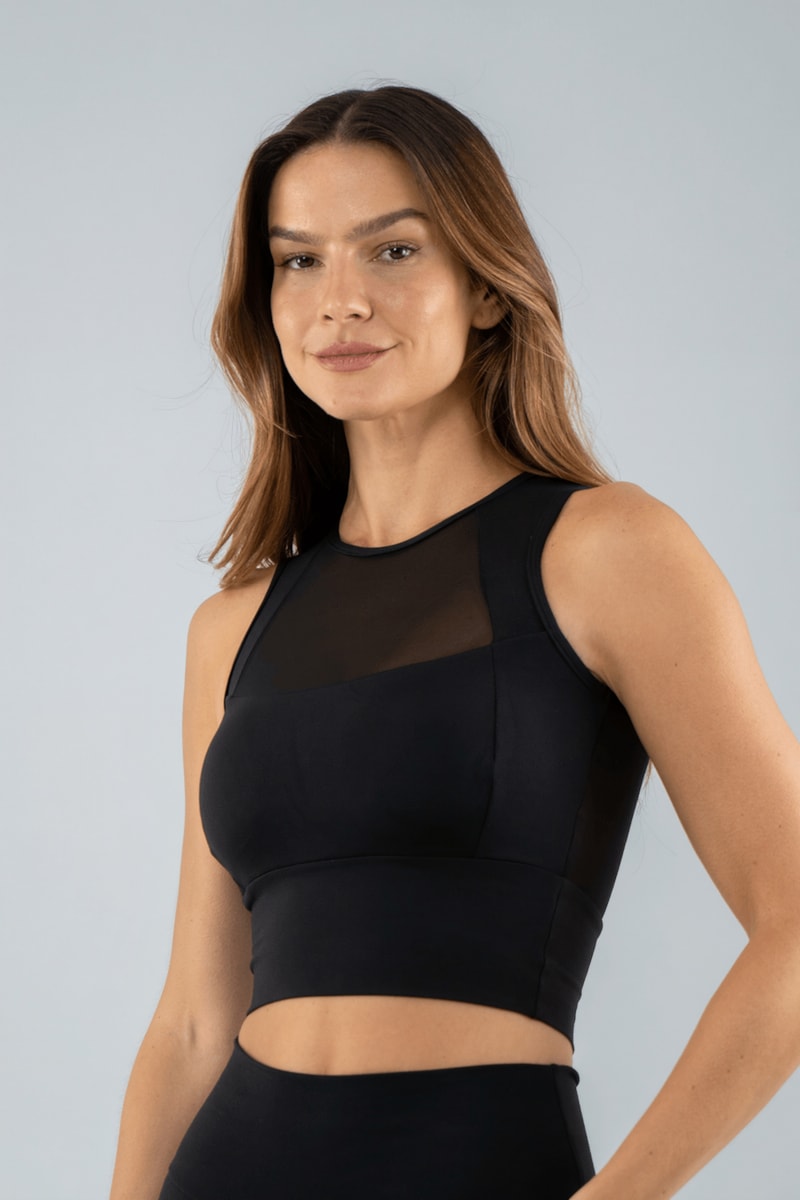 TOP CROPPED COVER UP